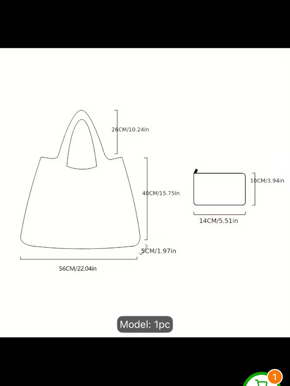 Large Floral Canvas Tote Bag in Multicolor - Picture 2 of 7